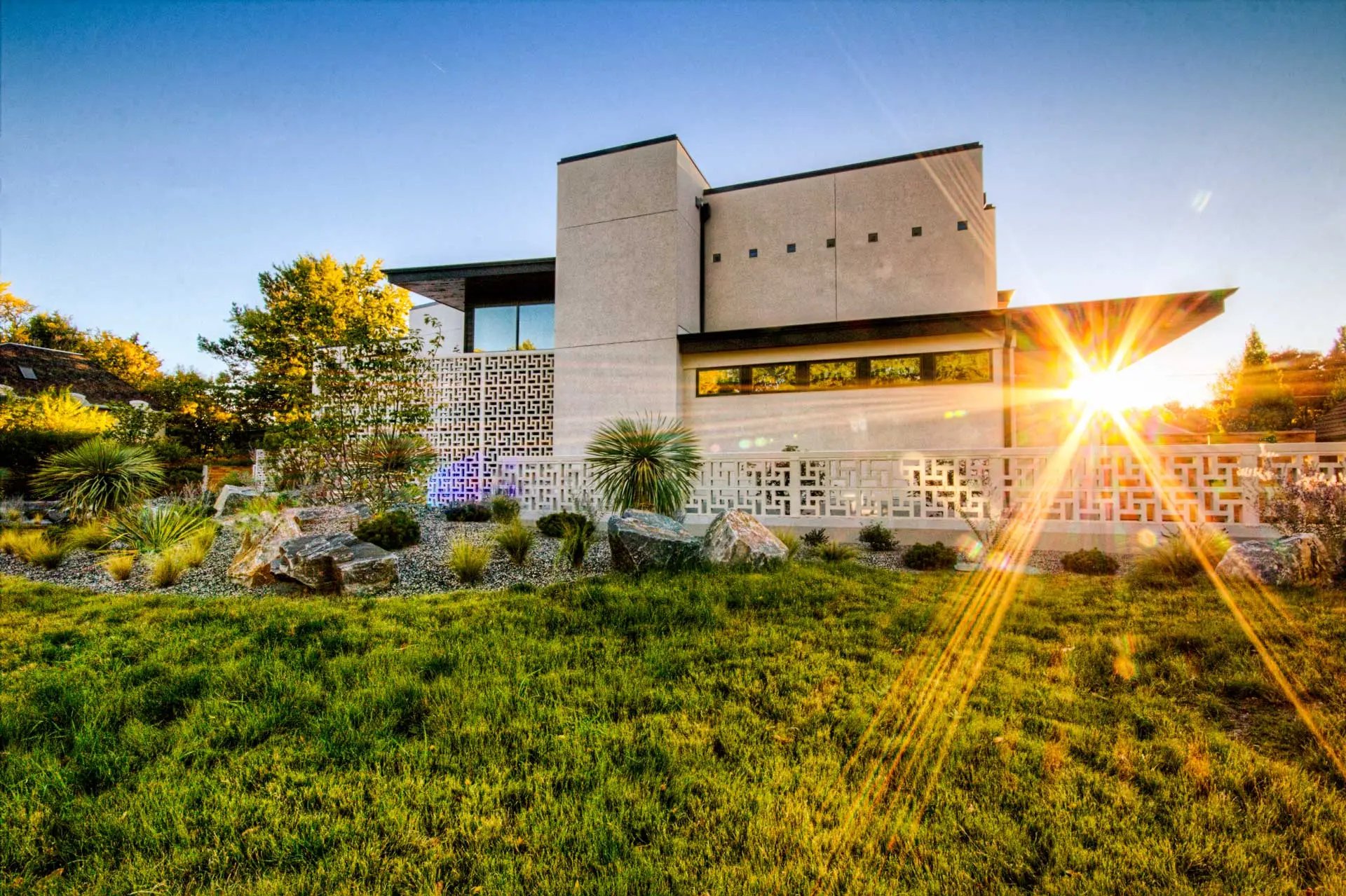 Modern hilltop landscape design