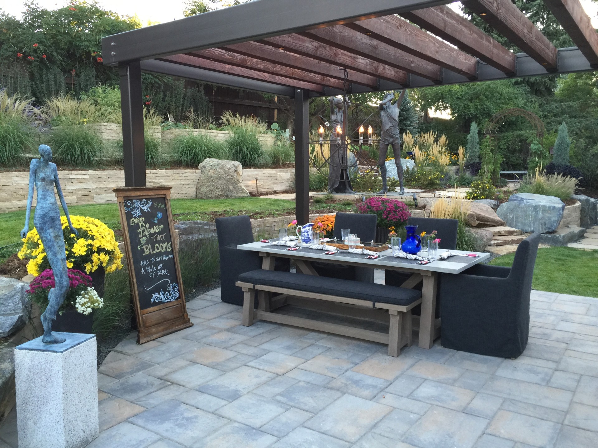 Metal pergola installation