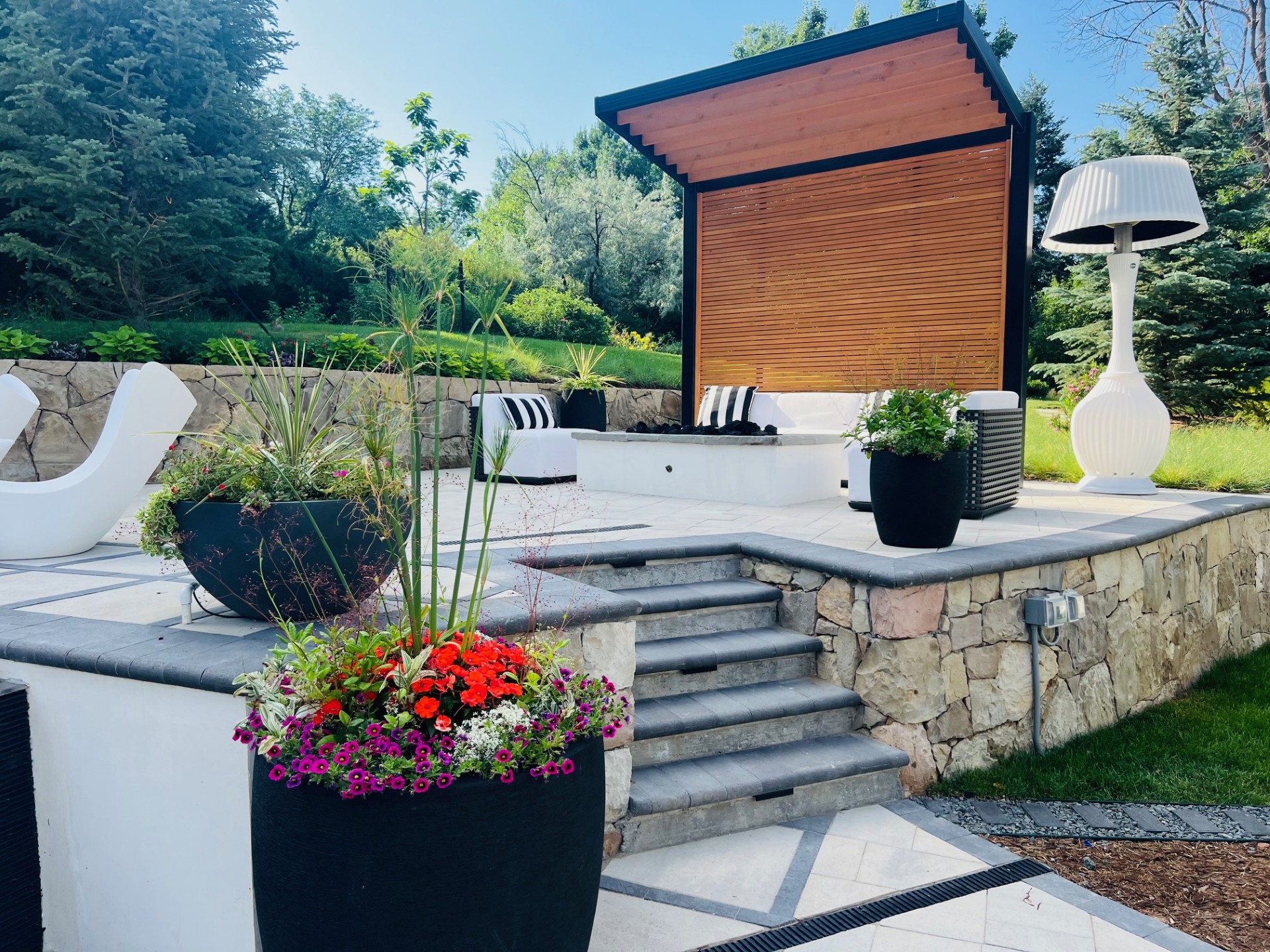 Modern pergola structure