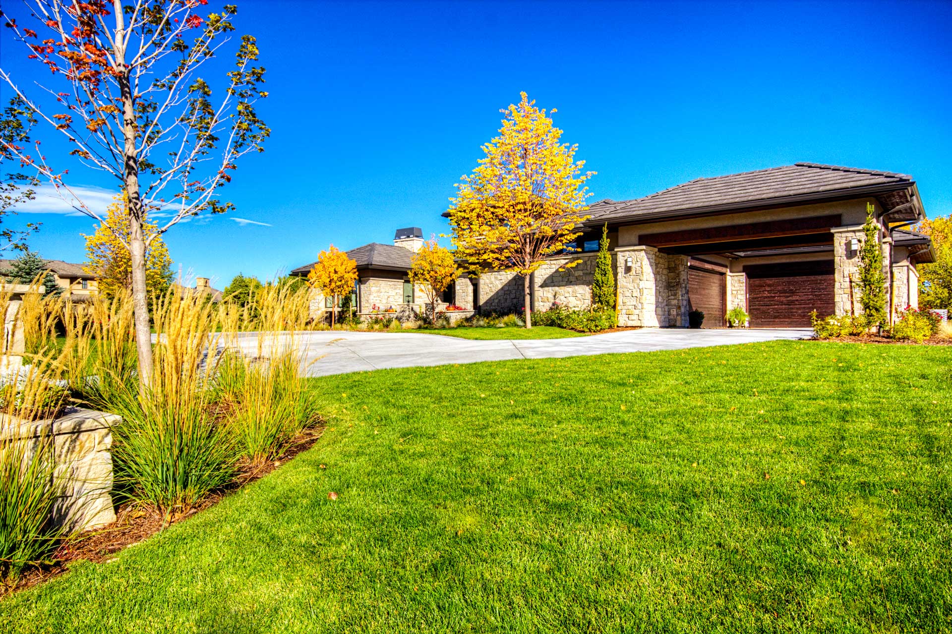 Preserve front lawn, driveway & garage entrance